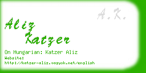 aliz katzer business card